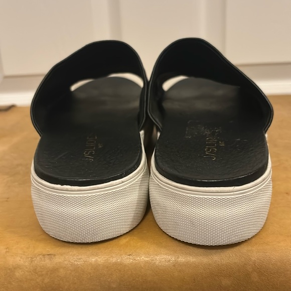 J/SLIDES NYC BLACK LEATHER SIZE 7 - Picture 8 of 8